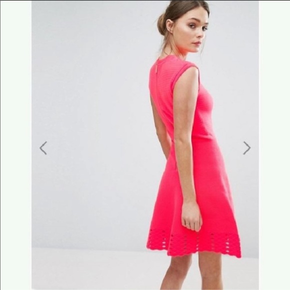 Ted Baker Jacquard Panel Skater Dress - Picture 3 of 8